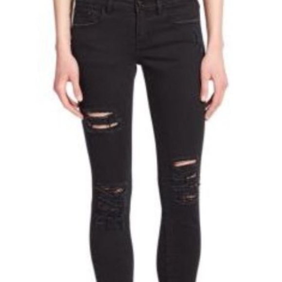 The Kooples Black Ripped Skinny Jean - Picture 1 of 5